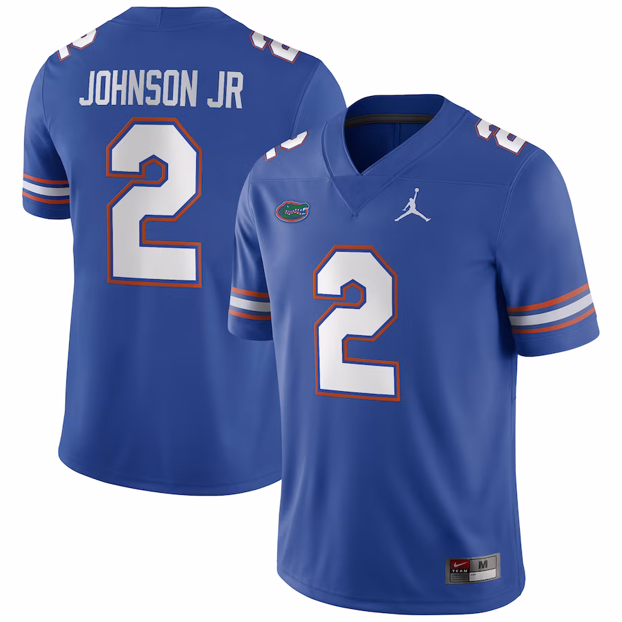 Montrell Johnson Jr. Florida Gators Nike NIL Football Game Jersey - Royal - Puhuasuan