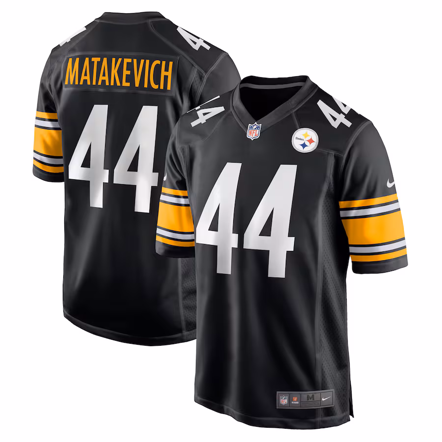 Men's Pittsburgh Steelers Tyler Matakevich Nike Black Game Jersey - Puhuasuan