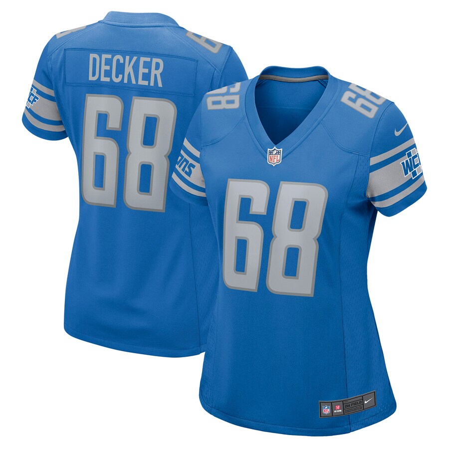 Women's Detroit Lions Taylor Decker Nike Blue Game Jersey - Puhuasuan