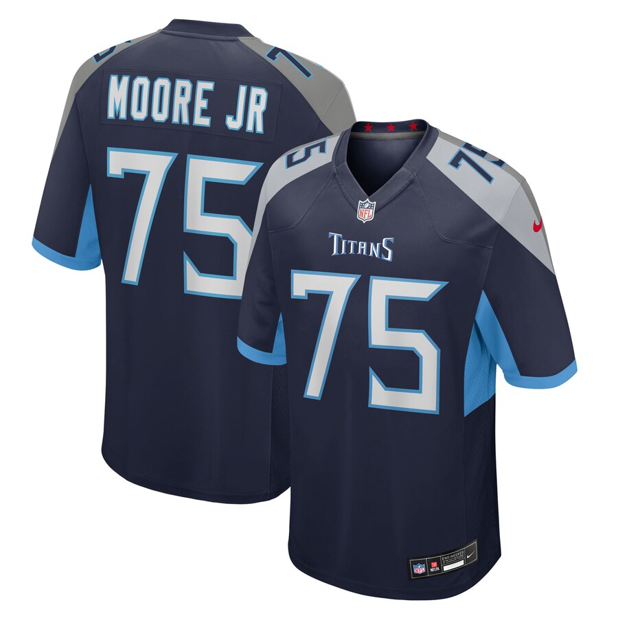 Men's Tennessee Titans Dan Moore Jr. Nike Navy Team Game Jersey - Puhuasuan