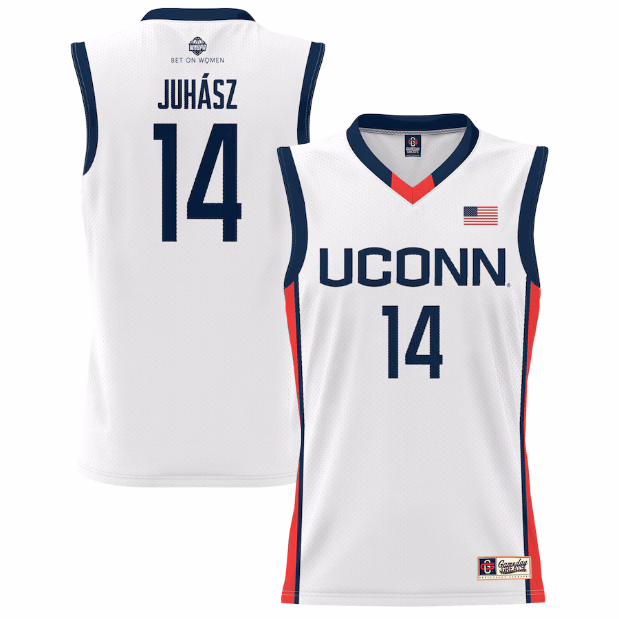 Unisex GameDay Greats Dorka Juhasz White UConn Huskies Lightweight Basketball Alumni Jersey - Puhuasuan