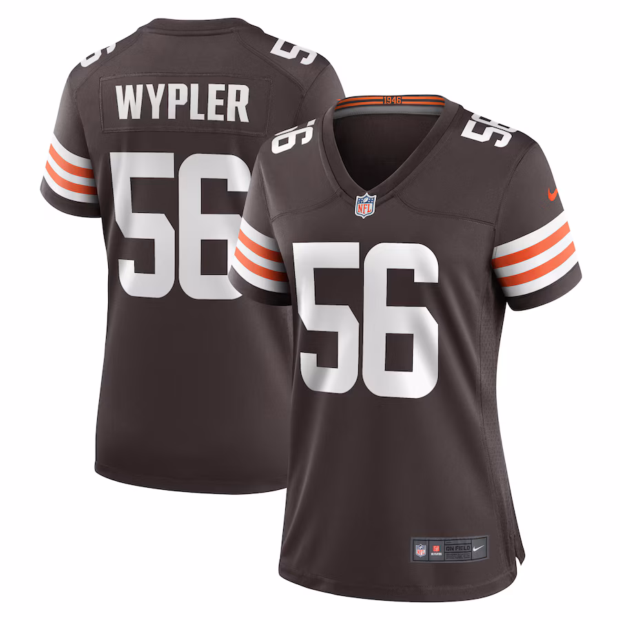 Women's Cleveland Browns Luke Wypler Nike  Brown Team Game Jersey - Puhuasuan