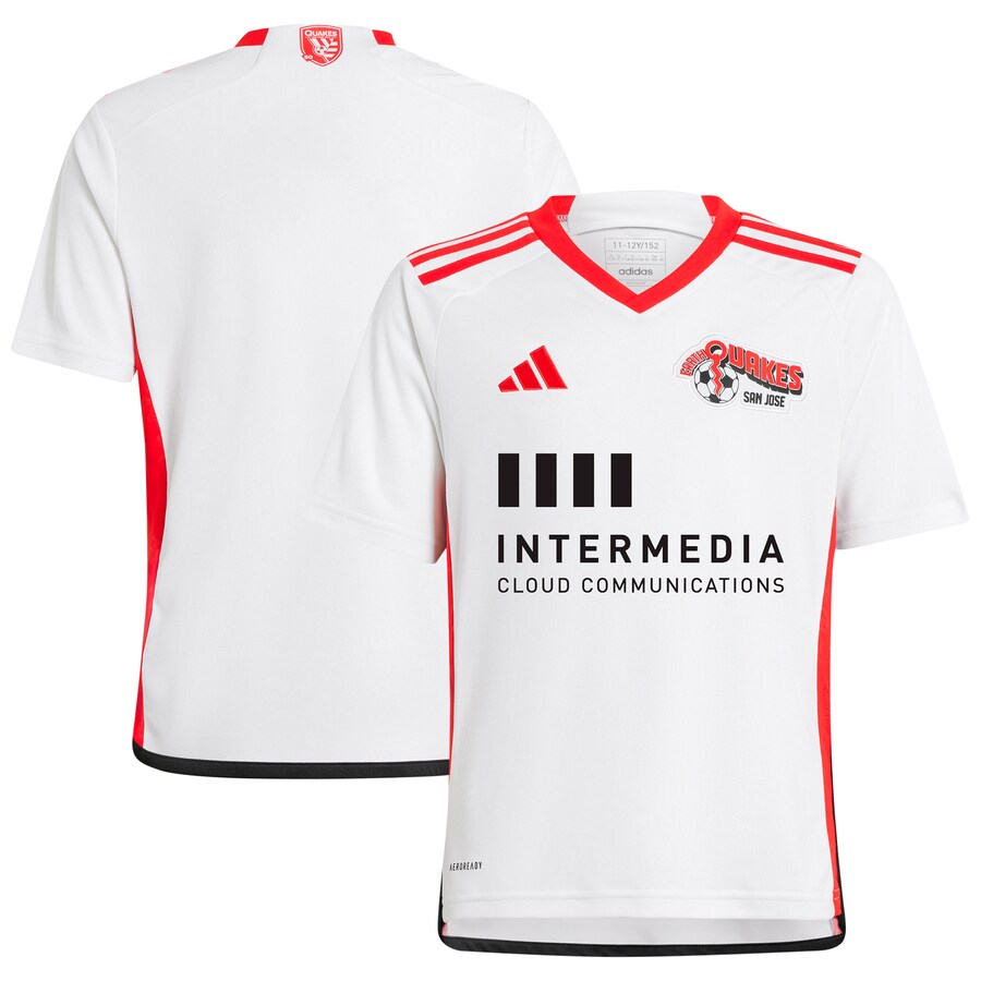 Youth San Jose Earthquakes  adidas White 2024 The 50 Kit Replica Jersey - Puhuasuan