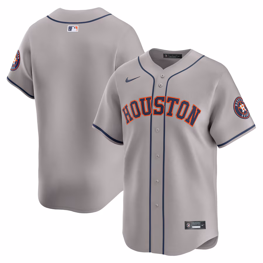 Men's Houston Astros  Nike Gray Away Limited Jersey - Puhuasuan