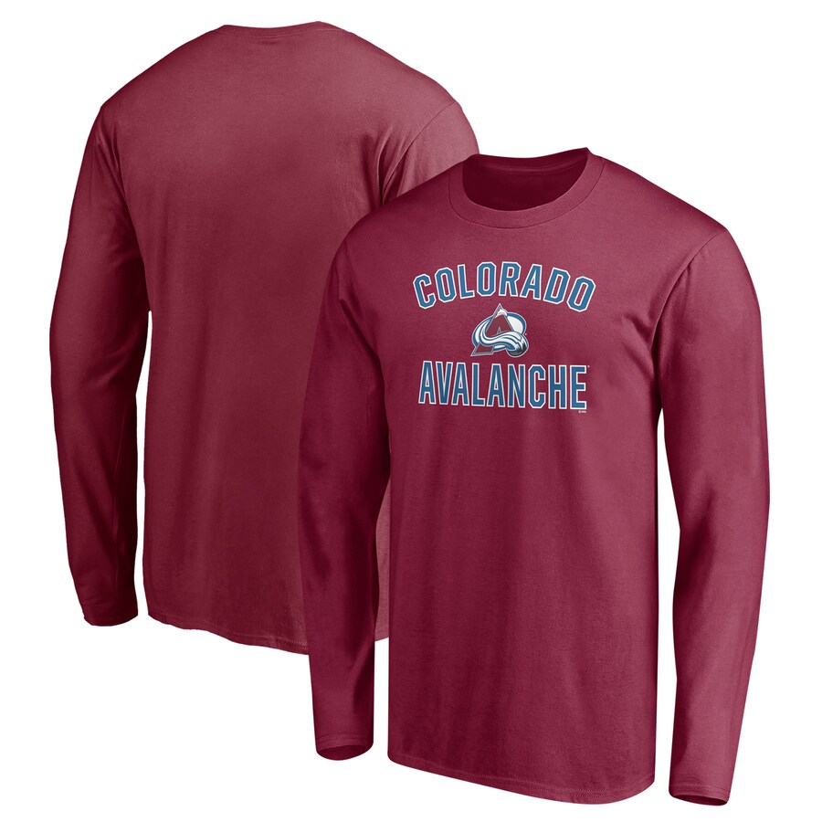 Men's Colorado Avalanche Burgundy Victory Arch Long Sleeve T-Shirt - Puhuasuan