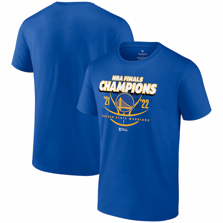 Men's Golden State Warriors Fanatics Royal 2022 NBA Finals Champions Lead the Change T-Shirt - Puhuasuan