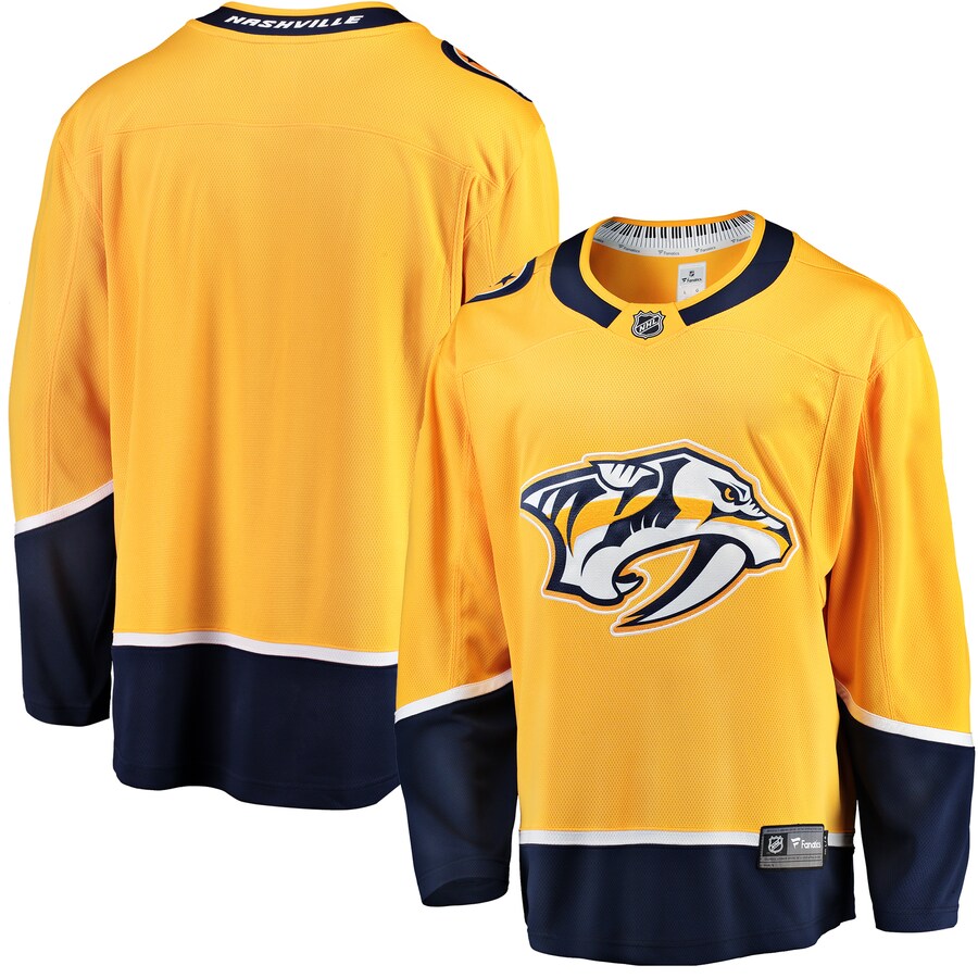 Men's Nashville Predators Fanatics Branded Gold Breakaway Home Jersey - Puhuasuan