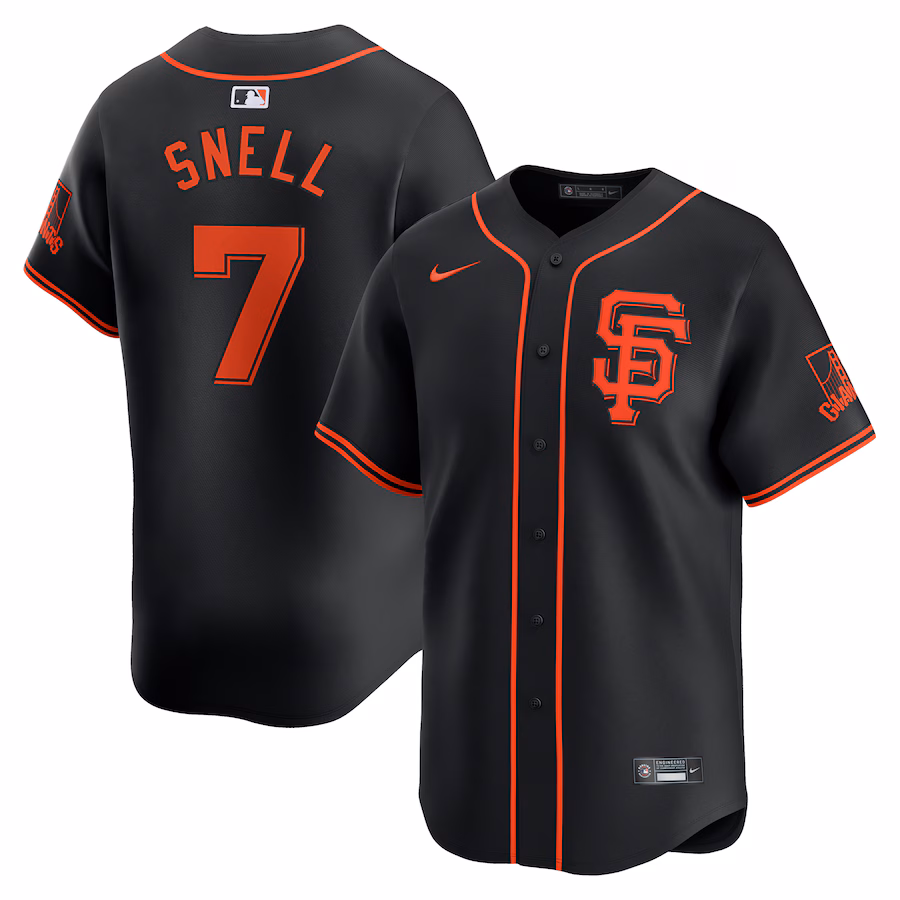 Men's San Francisco Giants Blake Snell Nike Black Alternate Limited Jersey - Puhuasuan