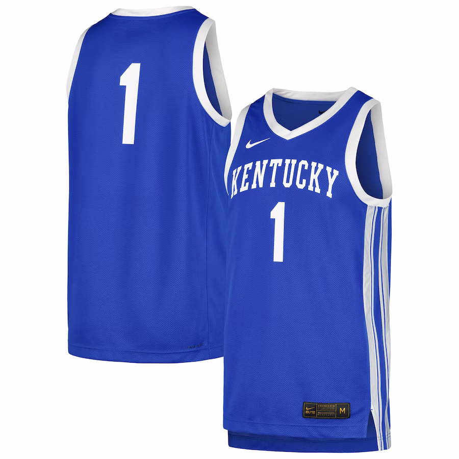 #1 Kentucky Wildcats Nike Replica Jersey - Royal - Puhuasuan