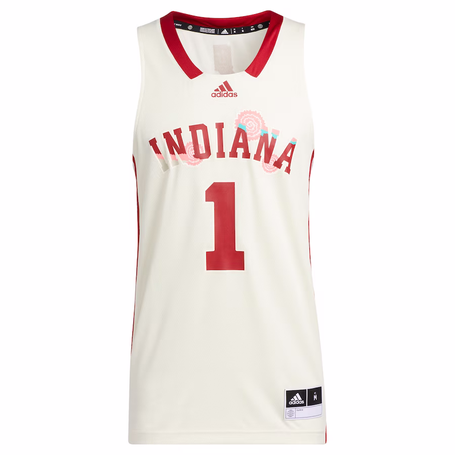 Indiana Hoosiers adidas Honoring Black Excellence Replica Basketball Jersey - Cream - Puhuasuan