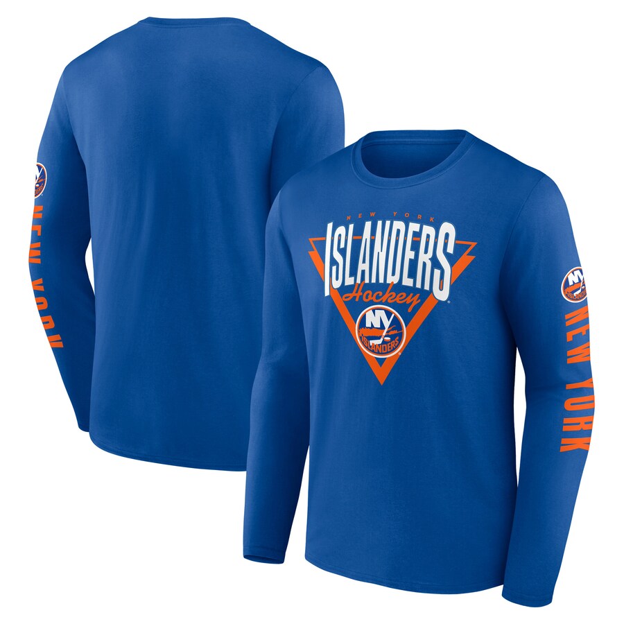 Men's New York Islanders Fanatics Royal Headline Long Sleeve T-Shirt - Puhuasuan
