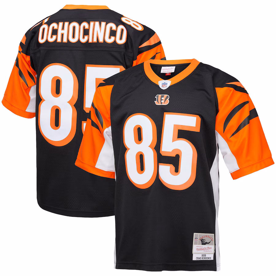Men's Cincinnati Bengals Chad Ochocinco Mitchell & Ness Black Big & Tall 2009 Retired Player Replica Jersey - Puhuasuan