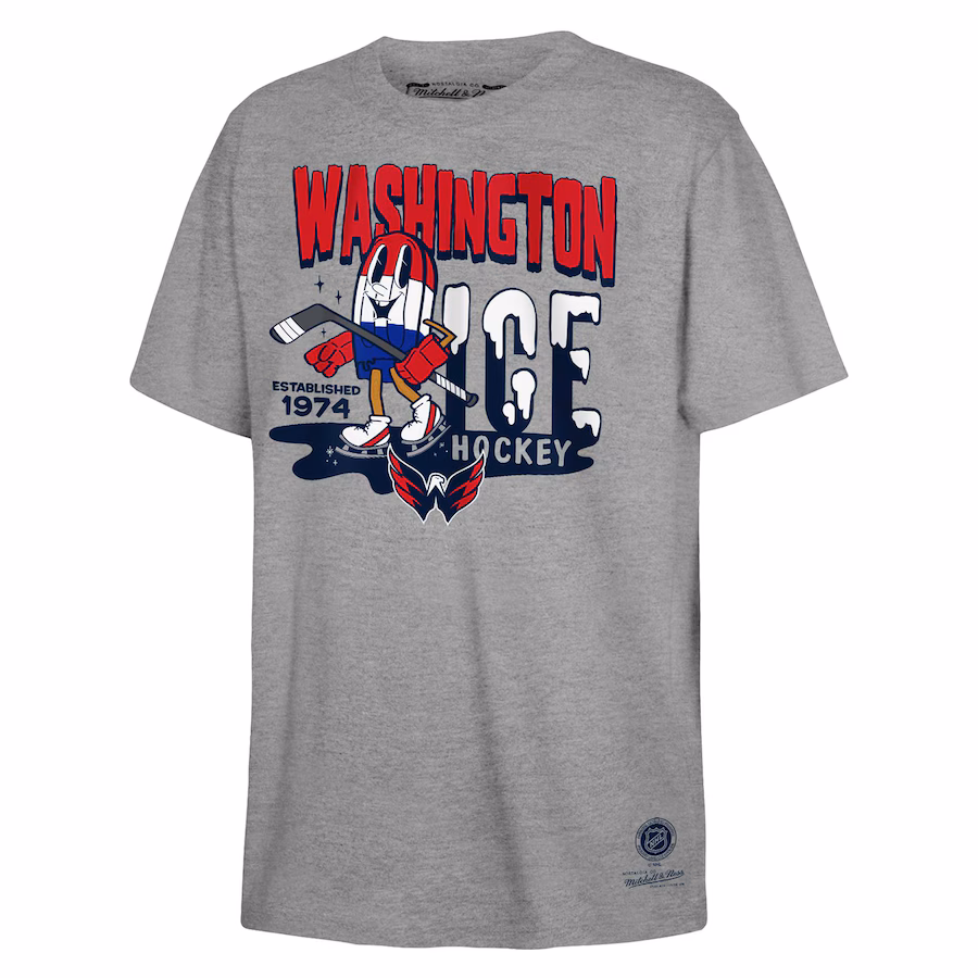 Youth Washington Capitals Mitchell & Ness Gray Popsicle T-Shirt - Puhuasuan