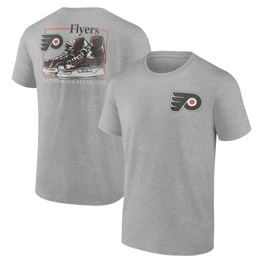 Men's Philadelphia Flyers Heather Gray Glory Skates T-Shirt - Puhuasuan