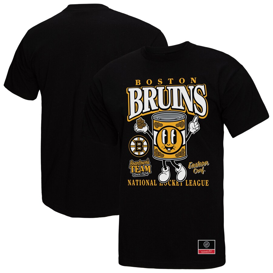 Men's Boston Bruins Mitchell & Ness Black Local Food T-Shirt - Puhuasuan