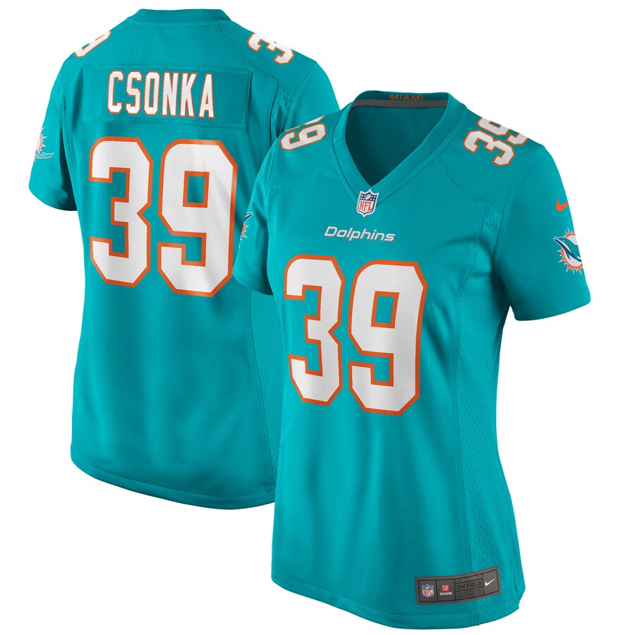 Women's Miami Dolphins Larry Csonka Nike Aqua Game Retired Player Jersey - Puhuasuan