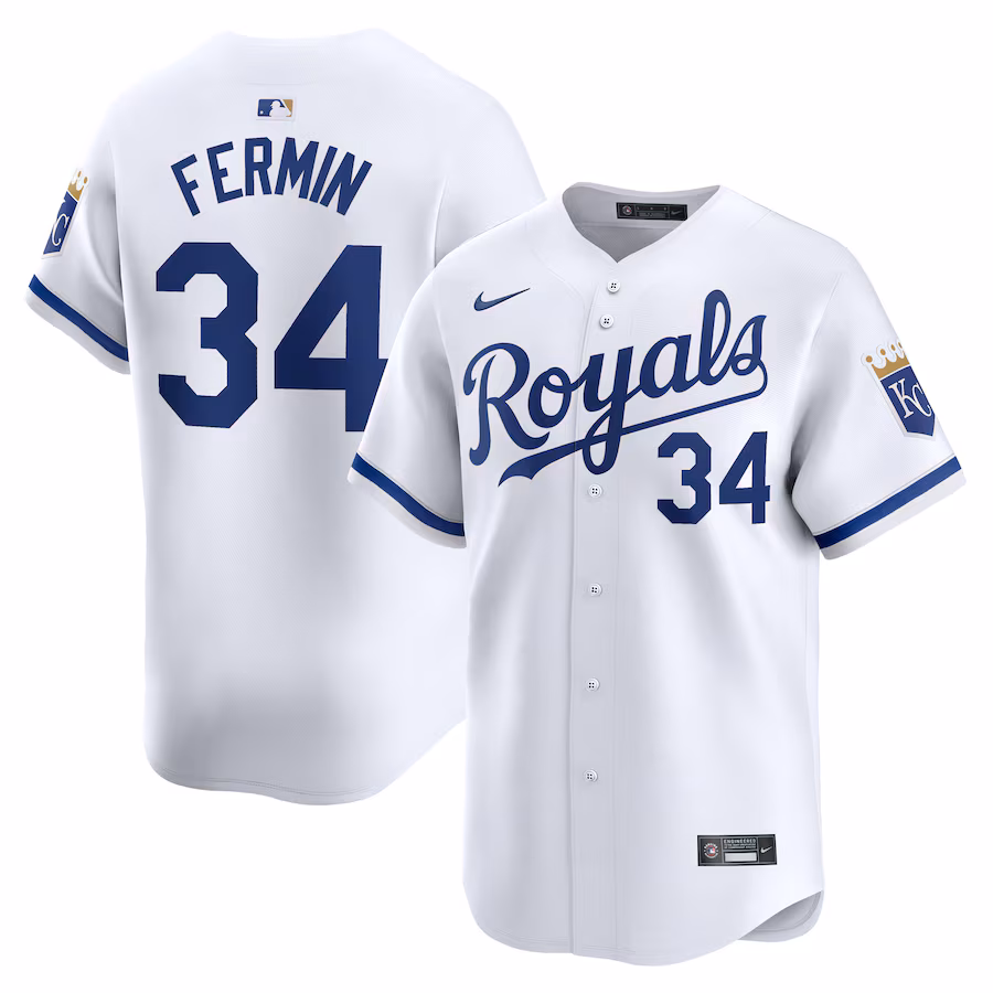 Men's Kansas City Royals Freddy Fermin Nike White Home Limited Player Jersey - Puhuasuan