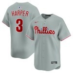 Men's Philadelphia Phillies Bryce Harper Nike Gray Alternate Limited Player Jersey - Puhuasuan