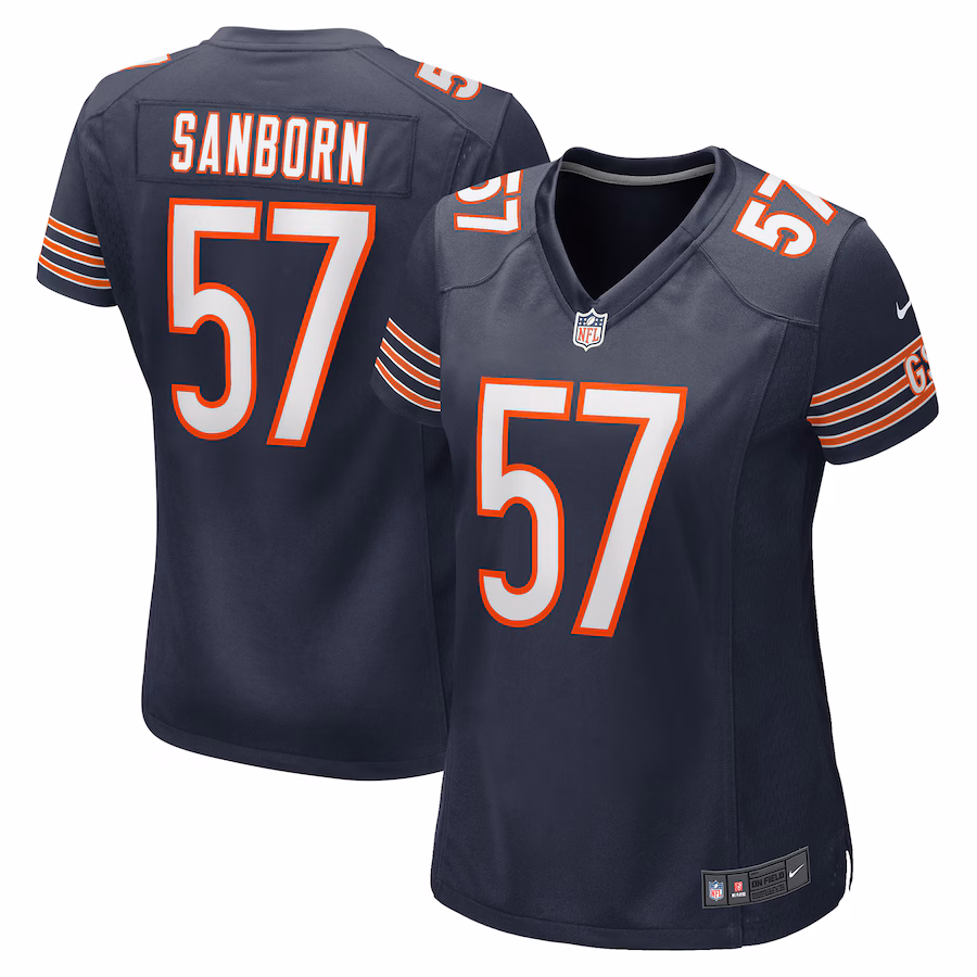 Women's Chicago Bears Jack Sanborn Nike Navy Game Player Jersey - Puhuasuan