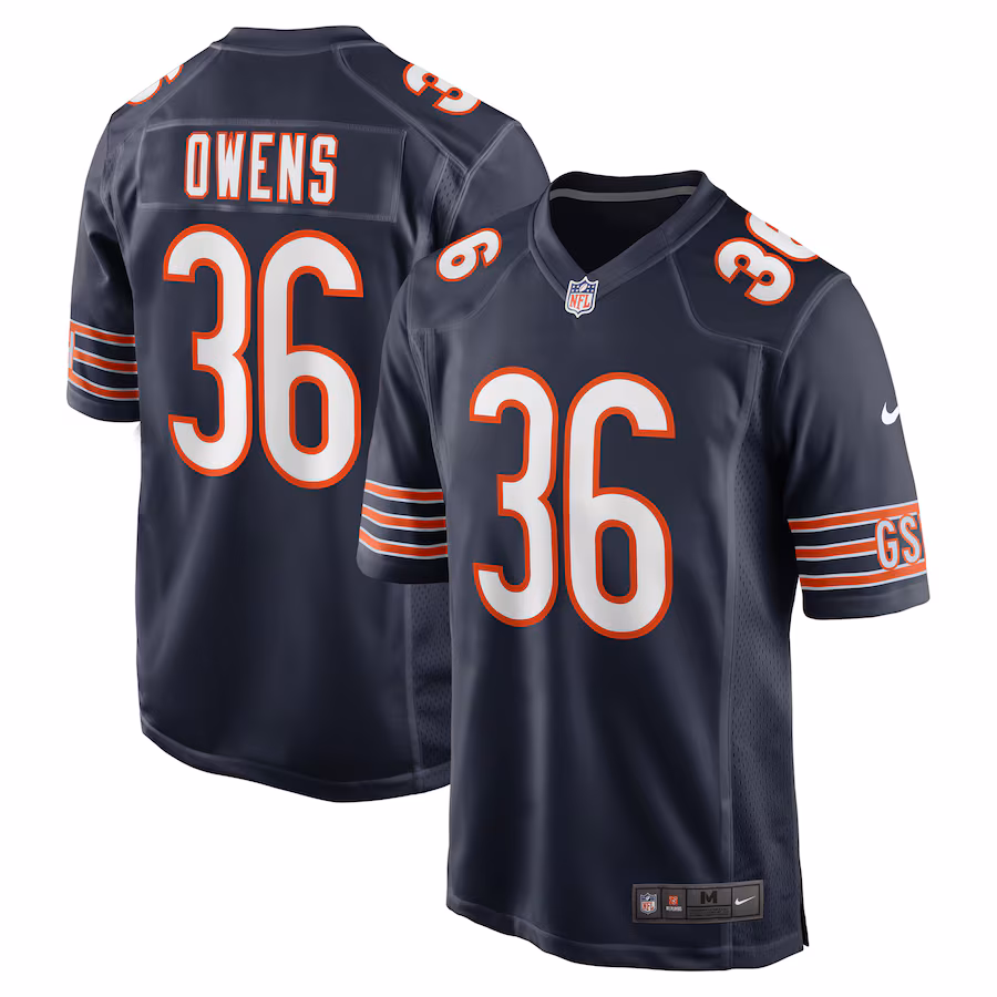 Men's Chicago Bears Jonathan Owens Nike Navy Game Jersey - Puhuasuan