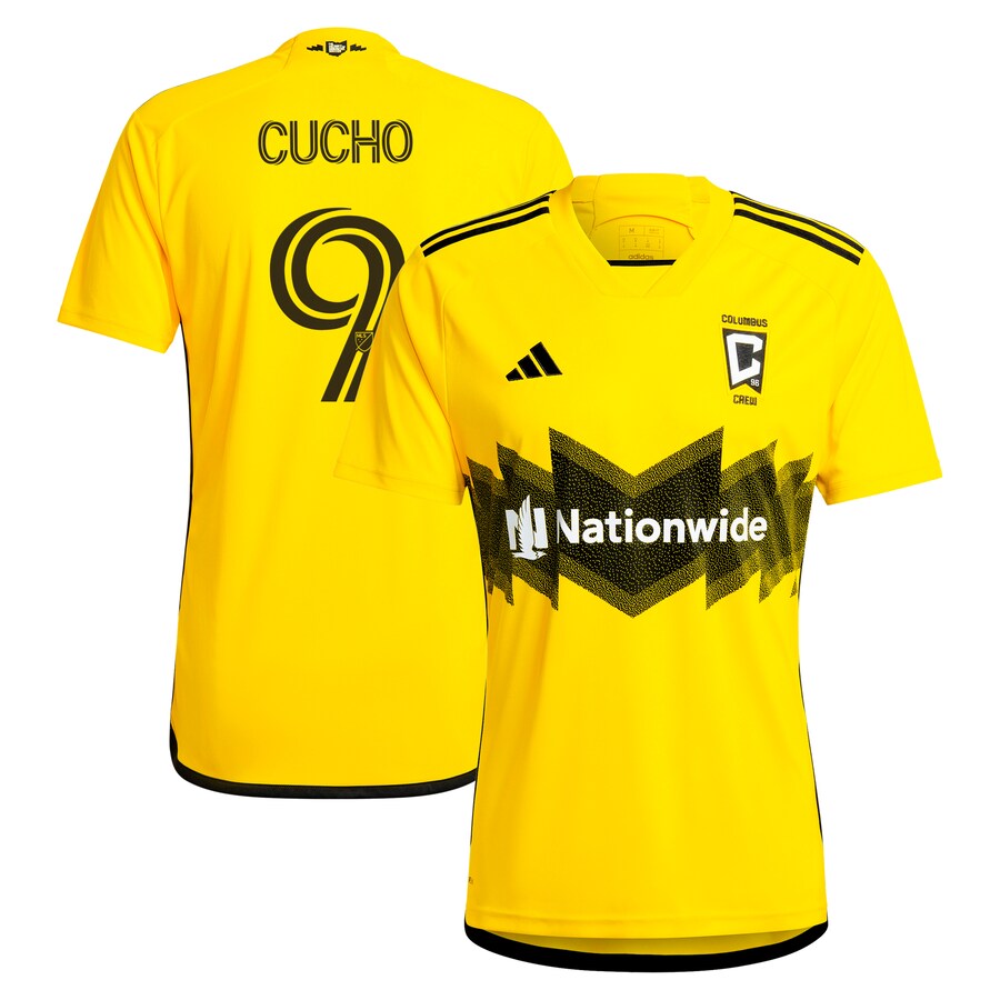Men's Columbus Crew Cucho Hernández adidas Yellow 2024 The Home Kit Replica Player Jersey - Puhuasuan