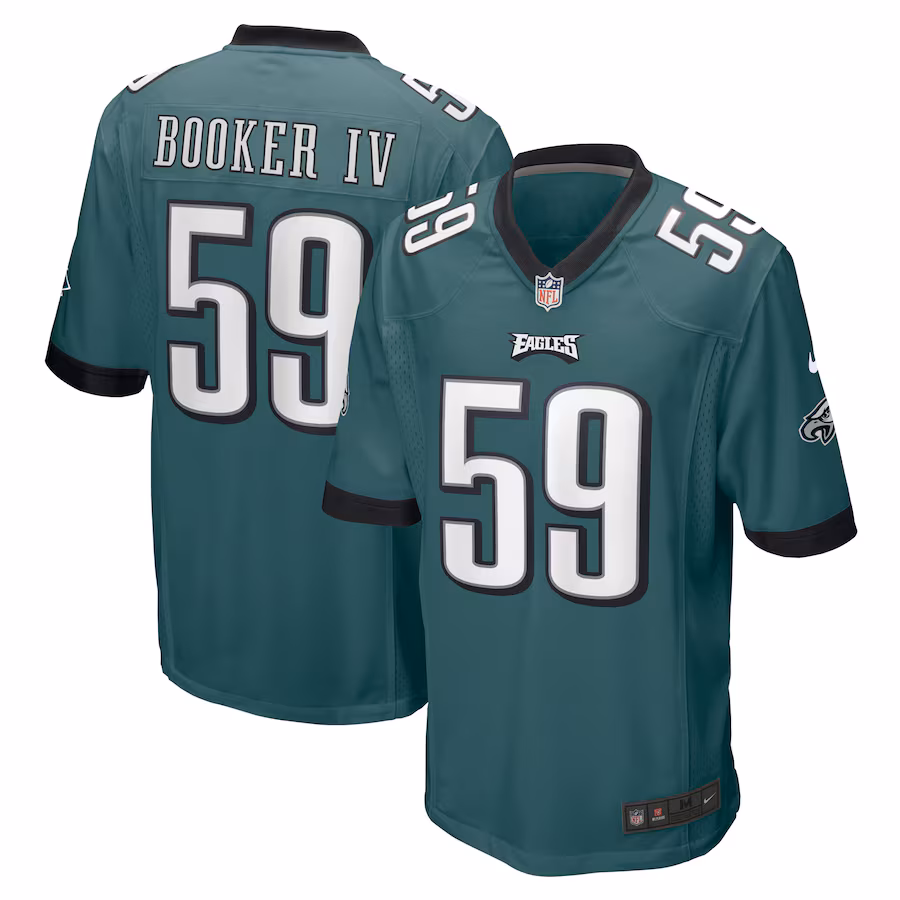 Men's Philadelphia Eagles Thomas Booker IV Nike Midnight Green  Game Jersey - Puhuasuan
