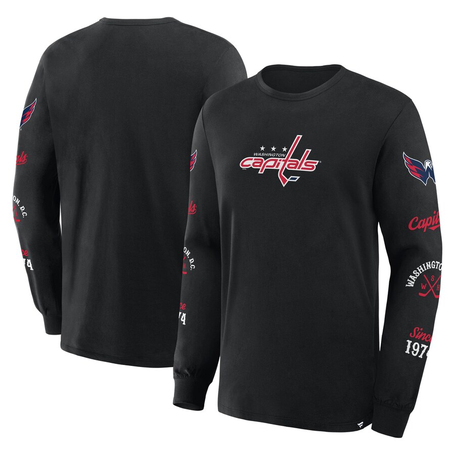 Men's Washington Capitals Fanatics Black Boxed In Legacy Long Sleeve T-Shirt - Puhuasuan