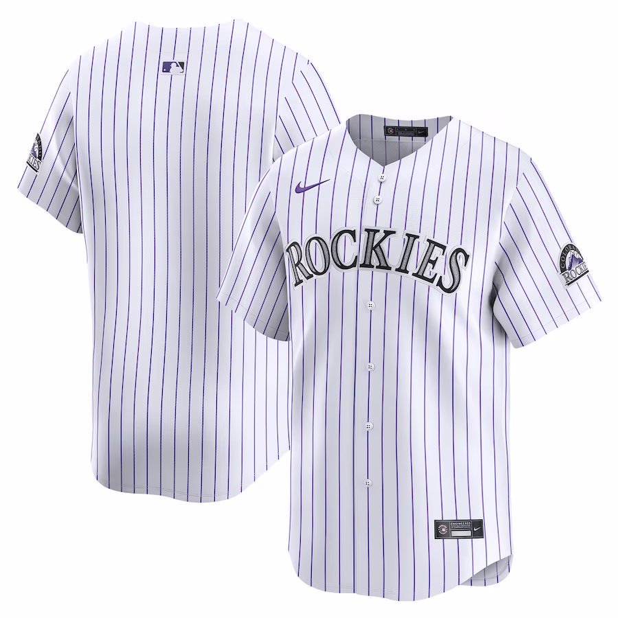 Men's Colorado Rockies Nike White Home Limited Jersey - Puhuasuan