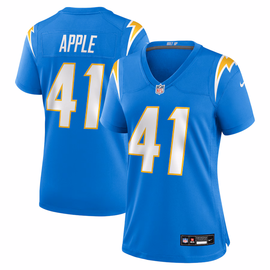 Women's Los Angeles Chargers Eli Apple Nike Powder Blue Game Jersey - Puhuasuan