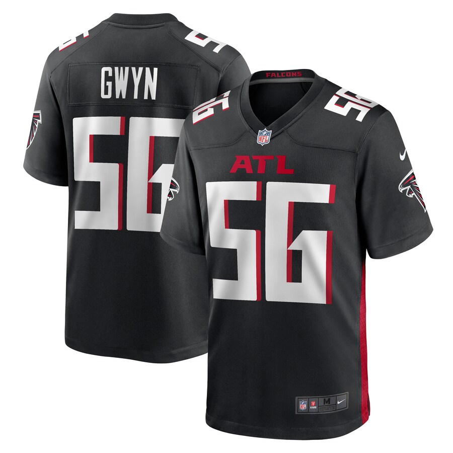 Men's Atlanta Falcons Jovaughn Gwyn Nike  Black Team Game Jersey - Puhuasuan