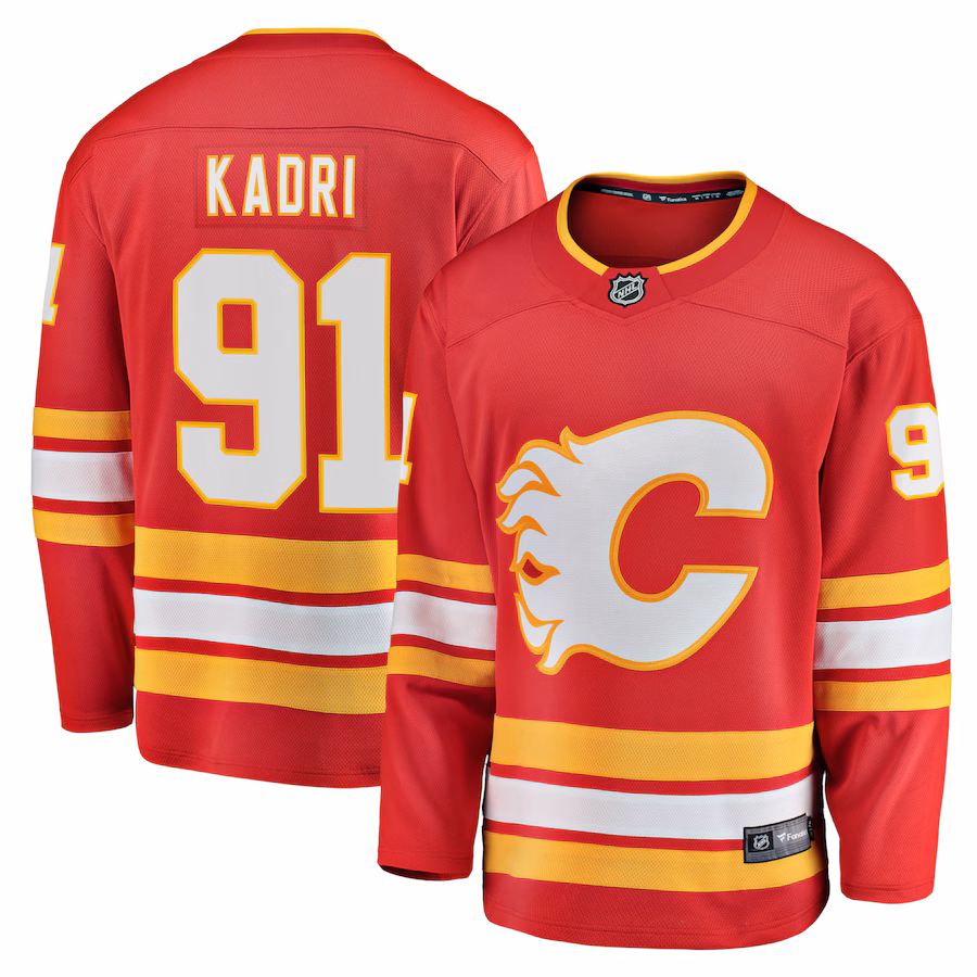 Men's Calgary Flames Nazem Kadri Fanatics Red Home Breakaway Player Jersey - Puhuasuan