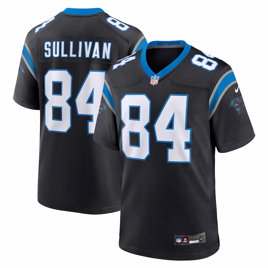 Men's Carolina Panthers Stephen Sullivan Nike Black Team Game Jersey - Puhuasuan