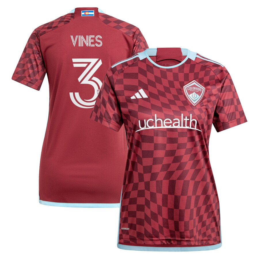 Women's Colorado Rapids Sam Vines adidas Burgundy 2024 One Flag Kit Replica Player Jersey - Puhuasuan