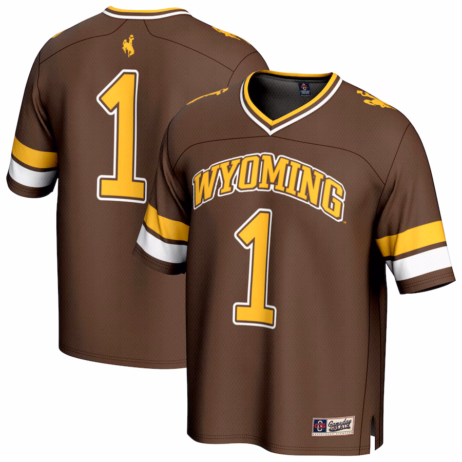 Youth GameDay Greats #1 Brown Wyoming Cowboys Collegiate Football Fashion Jersey - Puhuasuan