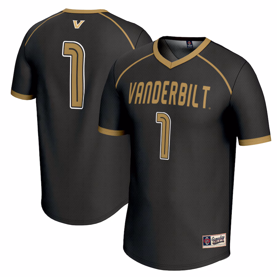 Unisex GameDay Greats #1 Black Vanderbilt Commodores Lightweight Lacrosse Jersey - Puhuasuan