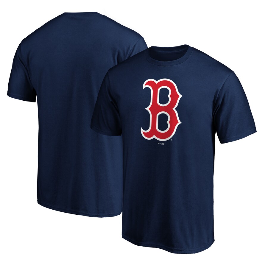 Men's Boston Red Sox Navy Team Color Primary Logo 2 T-Shirt - Puhuasuan