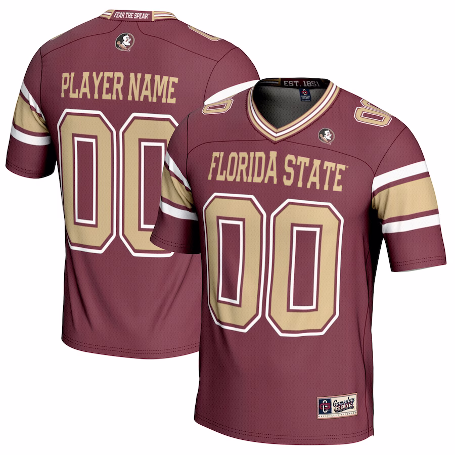 Florida State Seminoles GameDay Greats NIL Pick-A-Player Football Jersey - Maroon - Puhuasuan