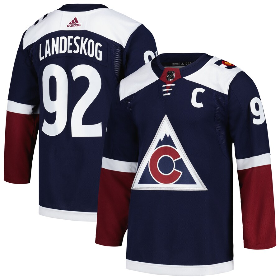 Men's Colorado Avalanche Gabriel Landeskog adidas Navy Alternate Captain Patch Primegreen Authentic Pro Player Jersey - Puhuasuan
