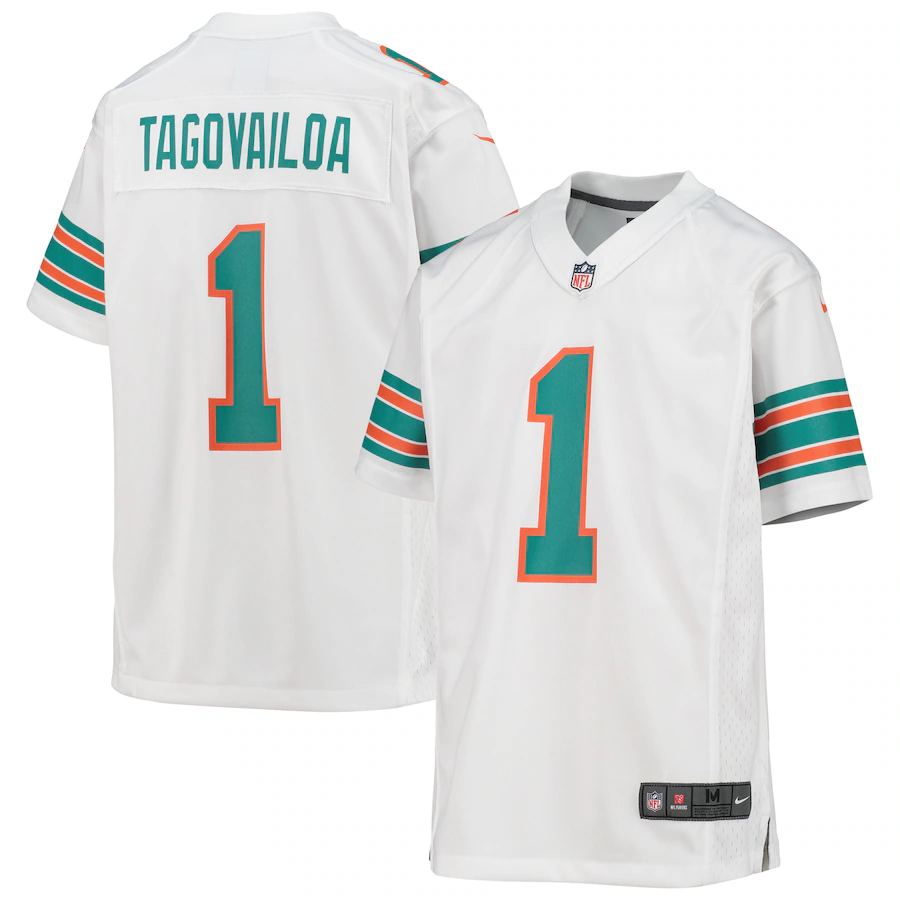 Youth Miami Dolphins Tua Tagovailoa Nike White Game Jersey - Puhuasuan