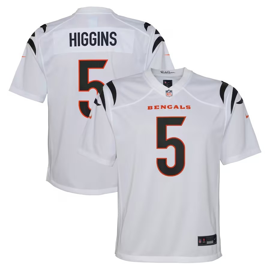 Youth Cincinnati Bengals Tee Higgins Nike White Game Jersey - Puhuasuan