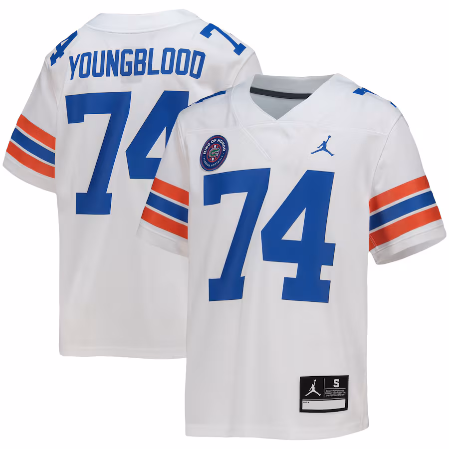 Youth Jordan Brand Jack Youngblood White Florida Gators Alumni Jersey - Puhuasuan