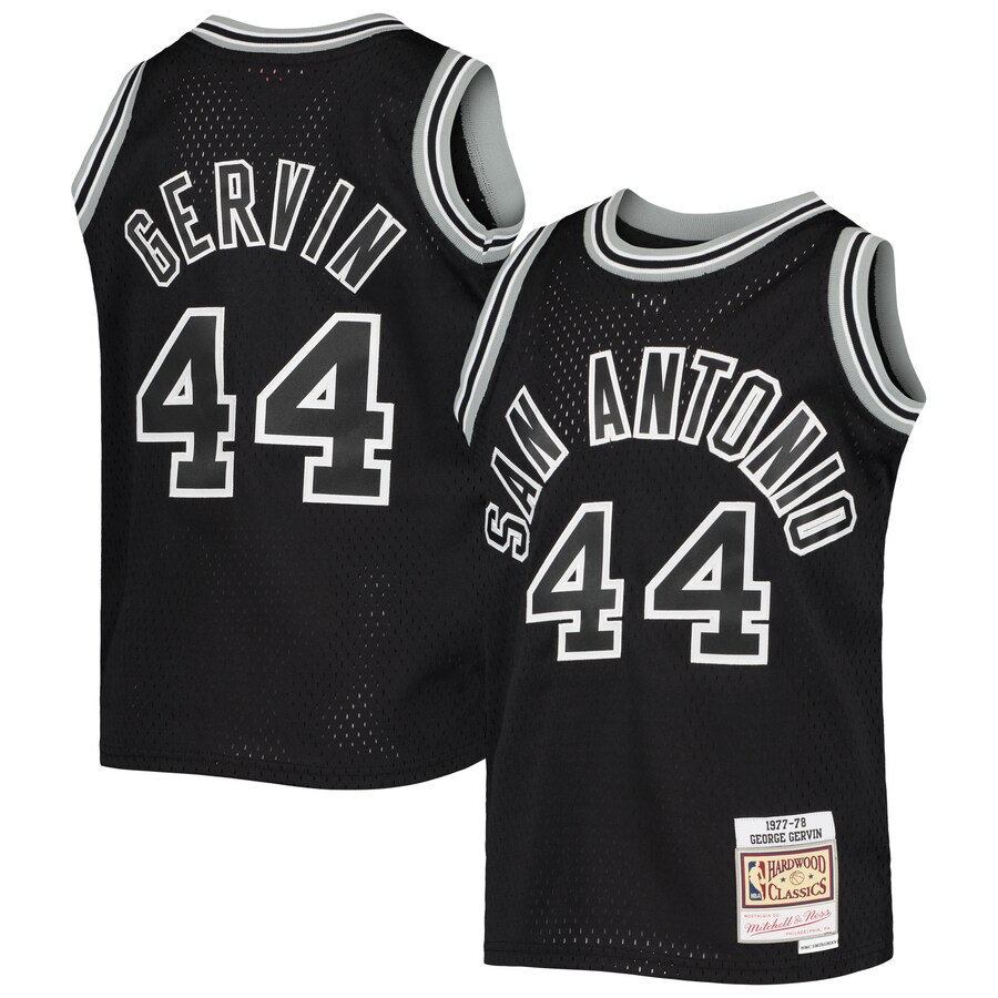 Youth San Antonio Spurs George Gervin Mitchell & Ness Black 1978/79 Hardwood Classics Swingman Jersey - Puhuasuan