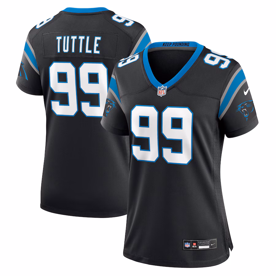 Women's Carolina Panthers Shy Tuttle Nike Black Game Jersey - Puhuasuan