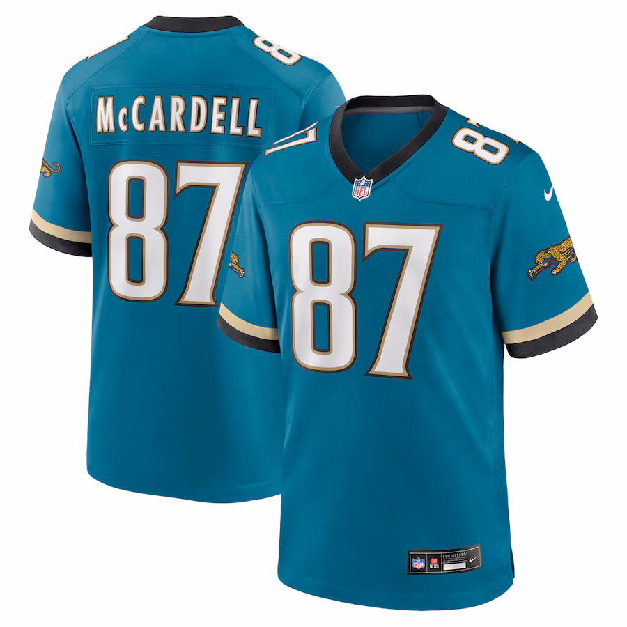 Men's Jacksonville Jaguars Keenan McCardell Nike Teal Prowler Throwback Retired Player Game Jersey - Puhuasuan