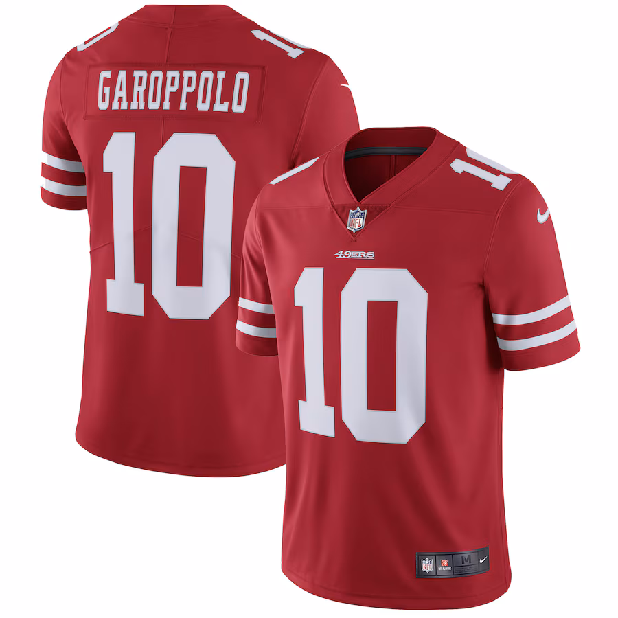 Men's San Francisco 49ers Jimmy Garoppolo Nike Scarlet Vapor Untouchable Limited Jersey - Puhuasuan