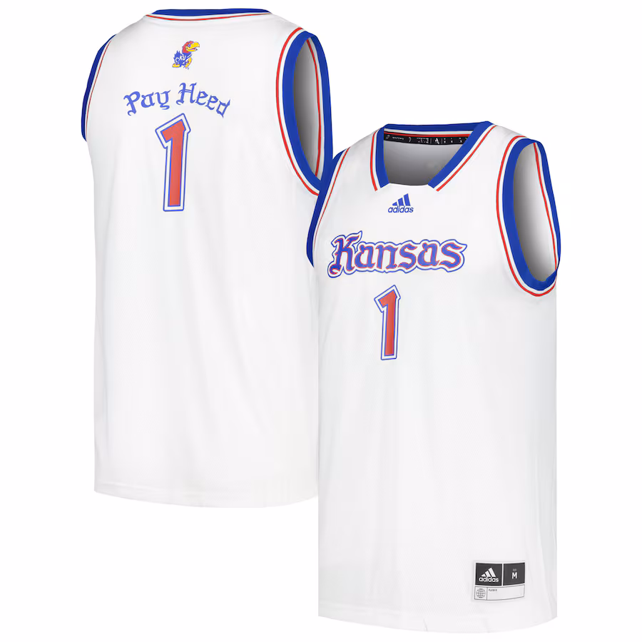 # Kansas Jayhawks adidas Swingman Basketball Jersey - White - Puhuasuan