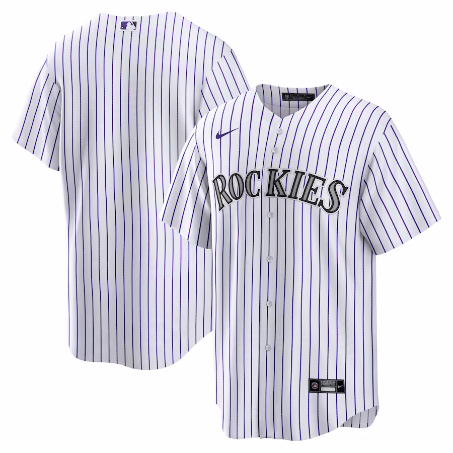 Men's Colorado Rockies Nike White Home Blank Replica Jersey - Puhuasuan