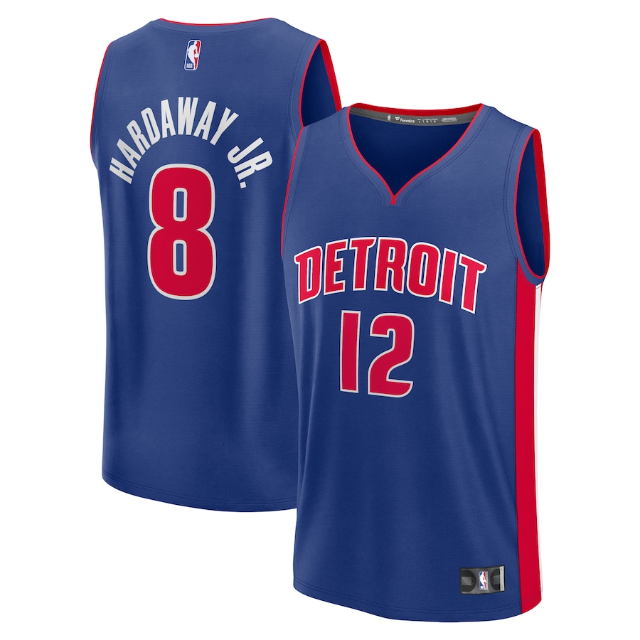Men's Detroit Pistons Tim Hardaway Jr. Fanatics Blue Fast Break Replica Player Jersey - Icon Edition - Puhuasuan