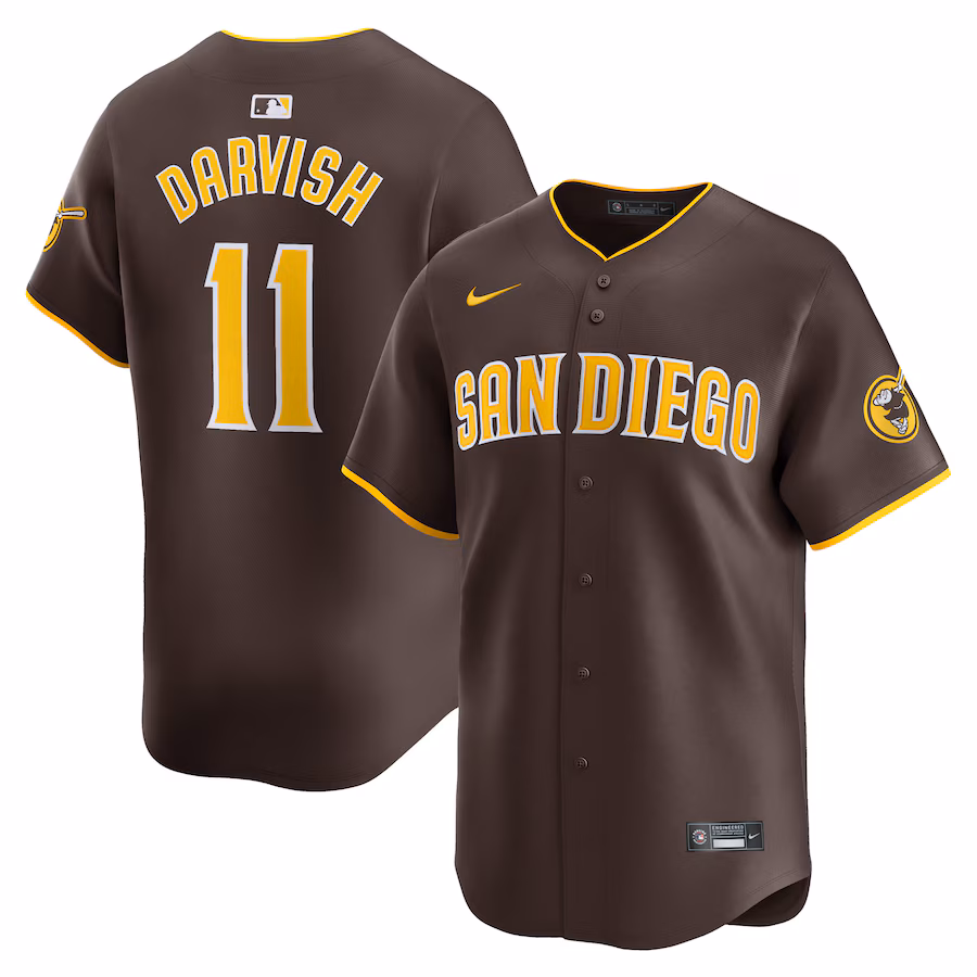 Men's San Diego Padres Yu Darvish Nike Red Away Limited Player Jersey - Puhuasuan