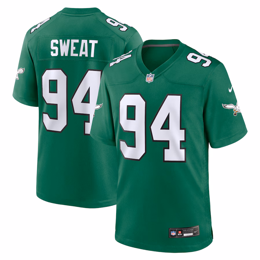 Men's Philadelphia Eagles Josh Sweat Nike Kelly Green Alternate Game Jersey - Puhuasuan